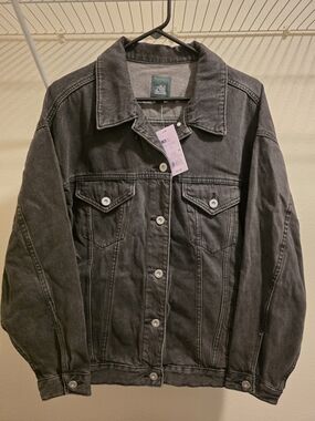 Wild Fable Womans Black Jean Jacket Size Large New With Tags Retro 90's Style